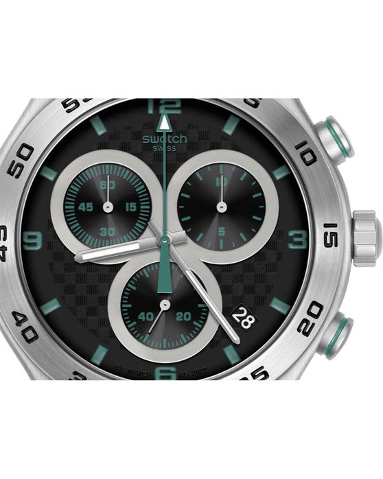 SWATCH Carbonic Green Chronograph with Green Rubber Strap