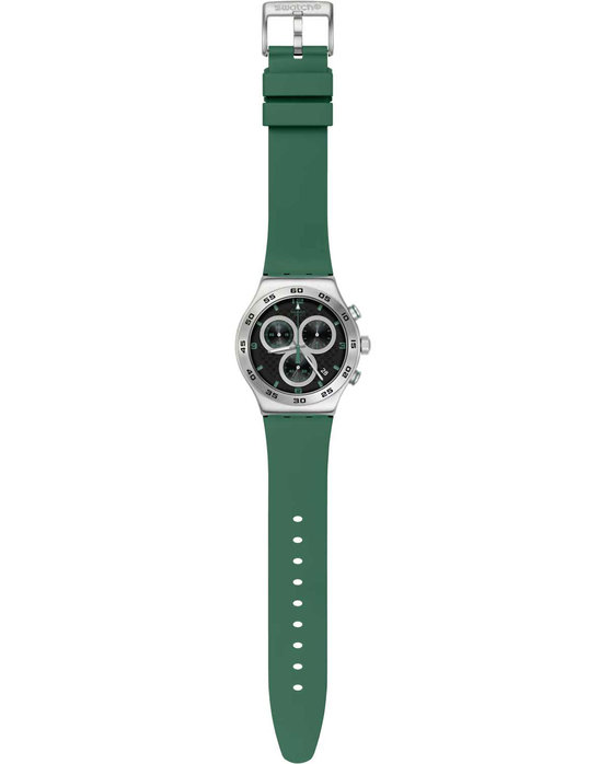 SWATCH Carbonic Green Chronograph with Green Rubber Strap