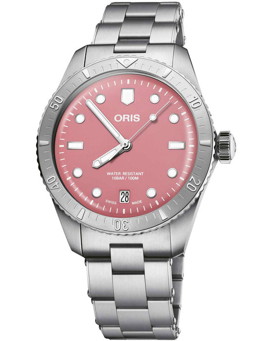 ORIS Divers Sixty-Five Cotton Candy Automatic Silver Stainless Steel Bracelet
