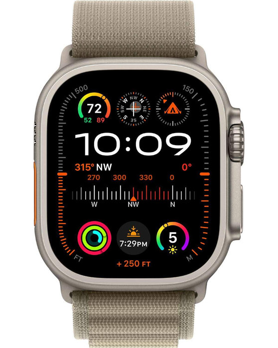 Apple Watch Ultra 2 GPS + Cellular 49mm with Olive Alpine Loop - Medium