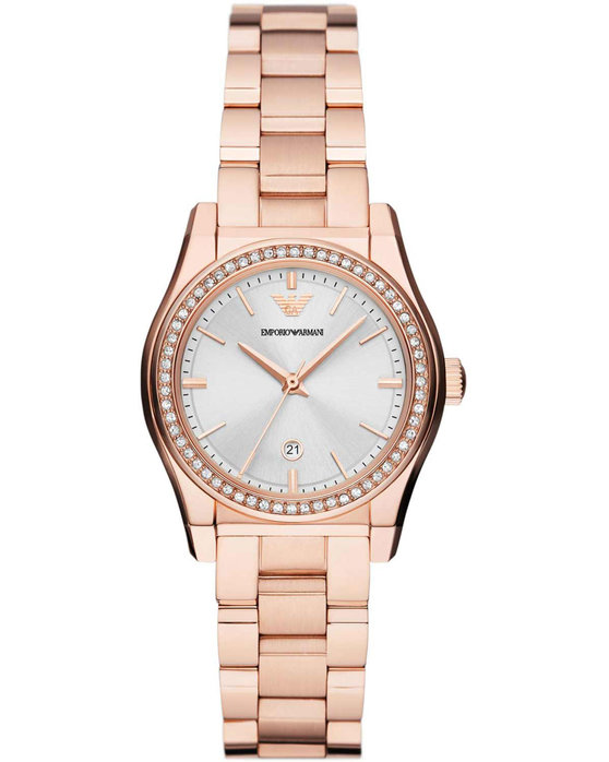 EMPORIO ARMANI Federica Crystals Rose Gold Stainless Steel Bracelet