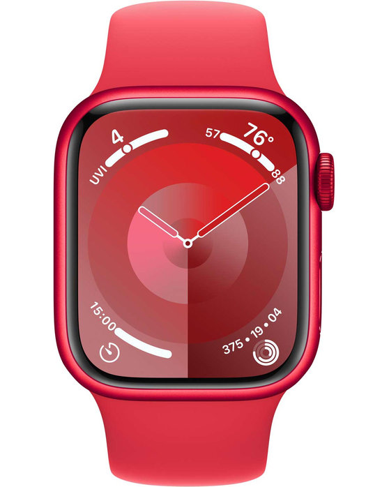 Apple Watch Series 9 GPS 41mm with Red Sport Band - M/L