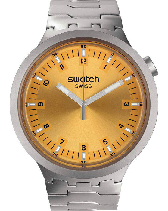 SWATCH Big Bold Irony Amber Sheen Silver Stainless Steel Bracelet