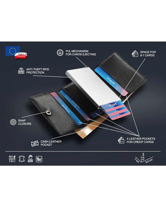Θήκη καρτών PULARYS RFID COLORADO wallet - Insider Line