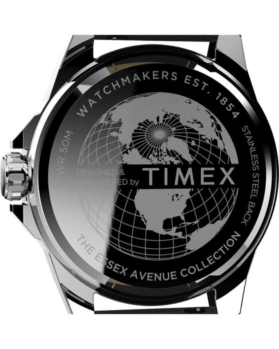 TIMEX Trend Essex Avenue Black Leather Strap