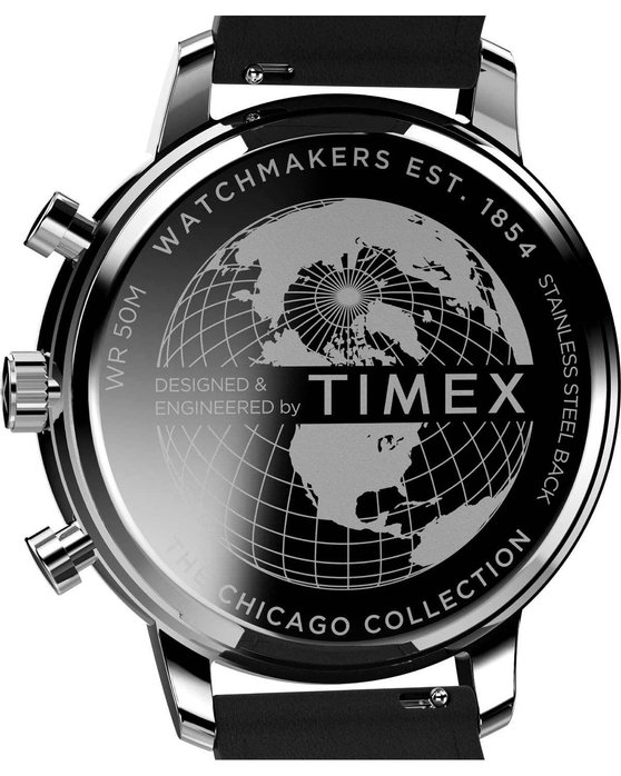 TIMEX Trend Chicago Black Leather Strap