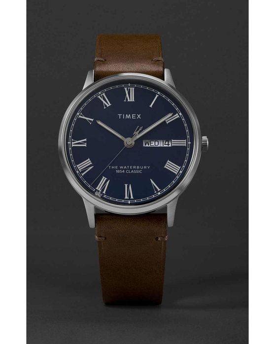 TIMEX Waterbury Traditional Brown Leather Strap