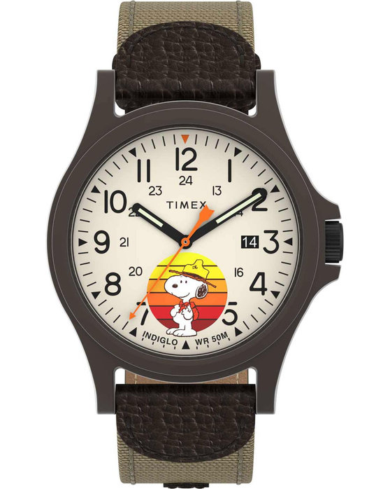 TIMEX Expedition x Peanuts Beagle Scout Two Tone Fabric Strap