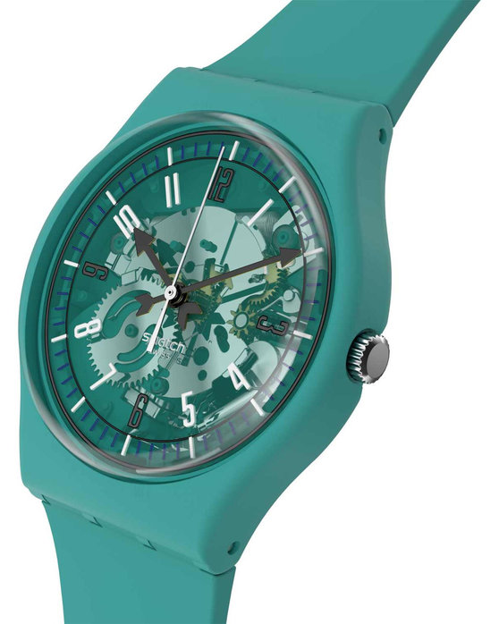 SWATCH Photonic Turquoise Green Silicone Strap