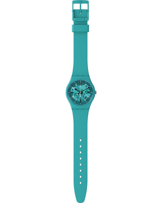 SWATCH Photonic Turquoise Green Silicone Strap