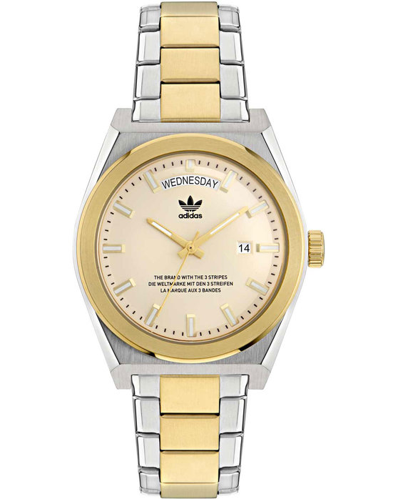 ADIDAS ORIGINALS Code Five Two Tone Stainless Steel Bracelet