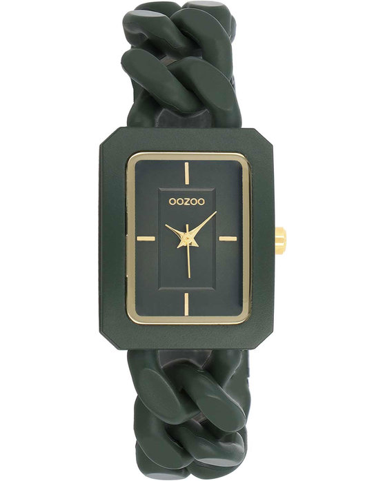 OOZOO Timepieces Olive Green Plastic Bracelet
