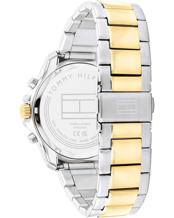 TOMMY HILFIGER Sport Dual Time Chronograph Two Tone Stainless Steel Bracelet