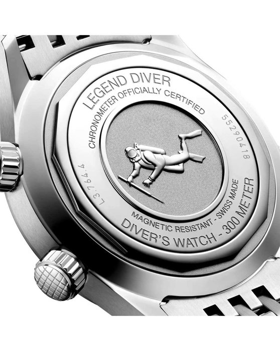 LONGINES Legend Diver COSC Automatic Silver Stainless Steel Bracelet