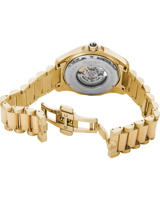 ROAMER Rockshell Mark III Automatic Gold Stainless Steel Bracelet