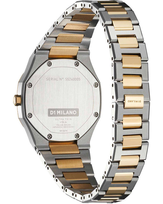 D1 MILANO Ultra Thin Two Tone Stainless Steel Bracelet