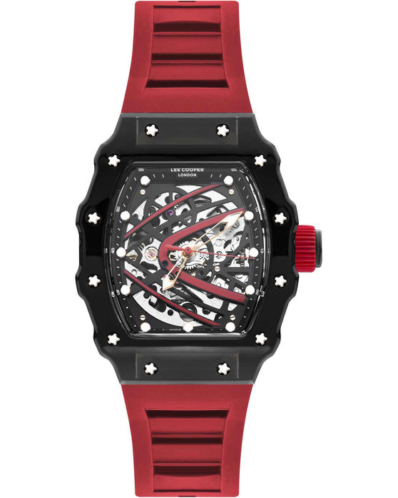 LEE COOPER Automatic Red Silicone Strap