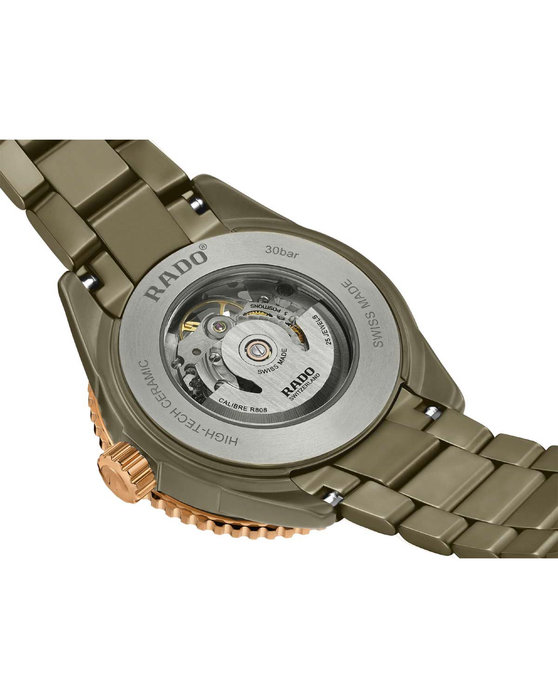 RADO Captain Cook Automatic Olive Green Combined Materials Bracelet (R32150162)