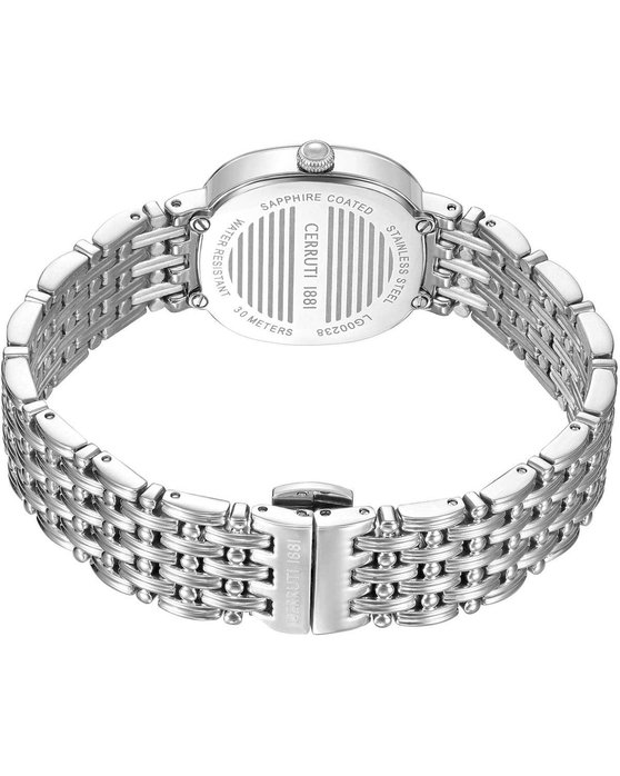 CERRUTI Gresta Crystals Silver Stainless Steel Bracelet