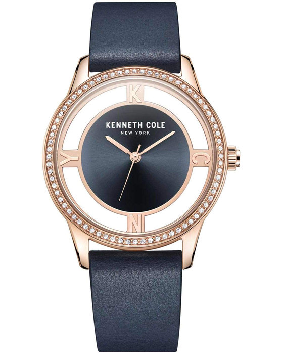 KENNETH COLE Crystals Blue Leather Strap