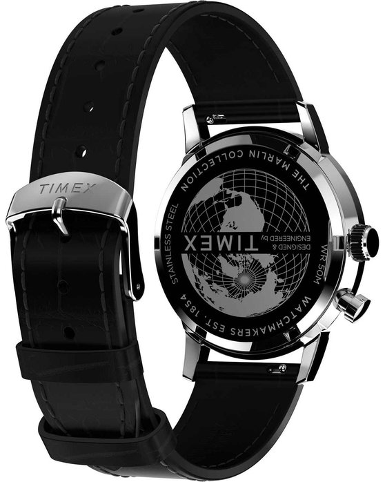 TIMEX Marlin Black Leather Strap