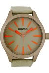 OOZOO XL Τimepieces Mens Beige Leather Strap