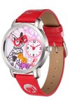 ELLE GIRL Stainless Steel Red Leather Strap