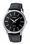 CASIO Collection Gents Black Leather Strap