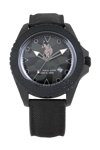U.S. POLO Black Leather and Fabric Strap