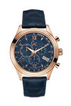 GUESS Collection Chronograph Blue Leather Strap