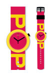 SWATCH Pop Collection POPtastic Red and Yellow Rubber Strap