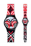 SWATCH Africana Mask Parade Multicolor Rubber Strap