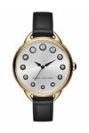 MARC BY MARC JACOBS Betty Gold Black Leather Strap