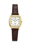 CERTUS Classic Women Gold Brown Leather Strap