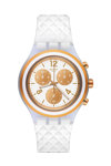 SWATCH Time To Swatch Elepink Chronograph White Silicone Strap