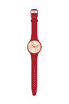 SWATCH Skinhot Red Leather Strap