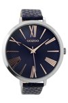 OOZOO Timepieces Blue Leather Strap 48mm