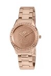 Jacques LEMANS Rome Crystals Rose Gold Stainless Steel Bracelet
