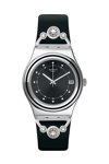 SWATCH Irony Queen's Fashion Crystals Black Rubber Strap