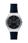SWATCH Skincounter Black Leather Strap