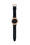 SWATCH Sistem Rosee Automatic Black Leather Strap