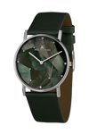 Jacques LEMANS York Crystals Green Leather Strap