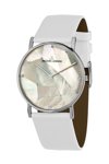 Jacques LEMANS York Crystals White Leather Strap