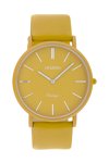 OOZOO Vintage Unicolor Yellow Leather Strap (40mm)