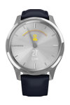 GARMIN Vivomove Luxe Navy Leather with Silver Hardware
