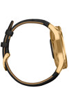 GARMIN Vivomove Luxe Black Embossed Leather with 24K Gold Hardware