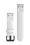 GARMIN Quickfit 20 White Silicone with Black Hardware Replacement Strap