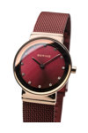 BERING Classic Crystals Red Stainless Steel Bracelet