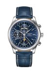 LONGINES Master Collection Automatic Chronograph Blue Leather Strap