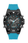 REACTION KENNETH COLE Sport Dual Time Chronograph Blue Silicone Strap